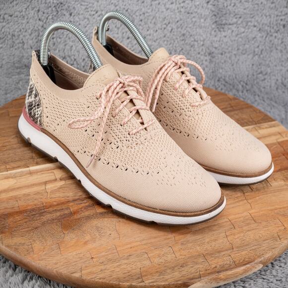 Cole Haan Women's Zerogrand Avant Oxford W24233 Snake Print Stitchlite Sz 7.5 B - Picture 1 of 10